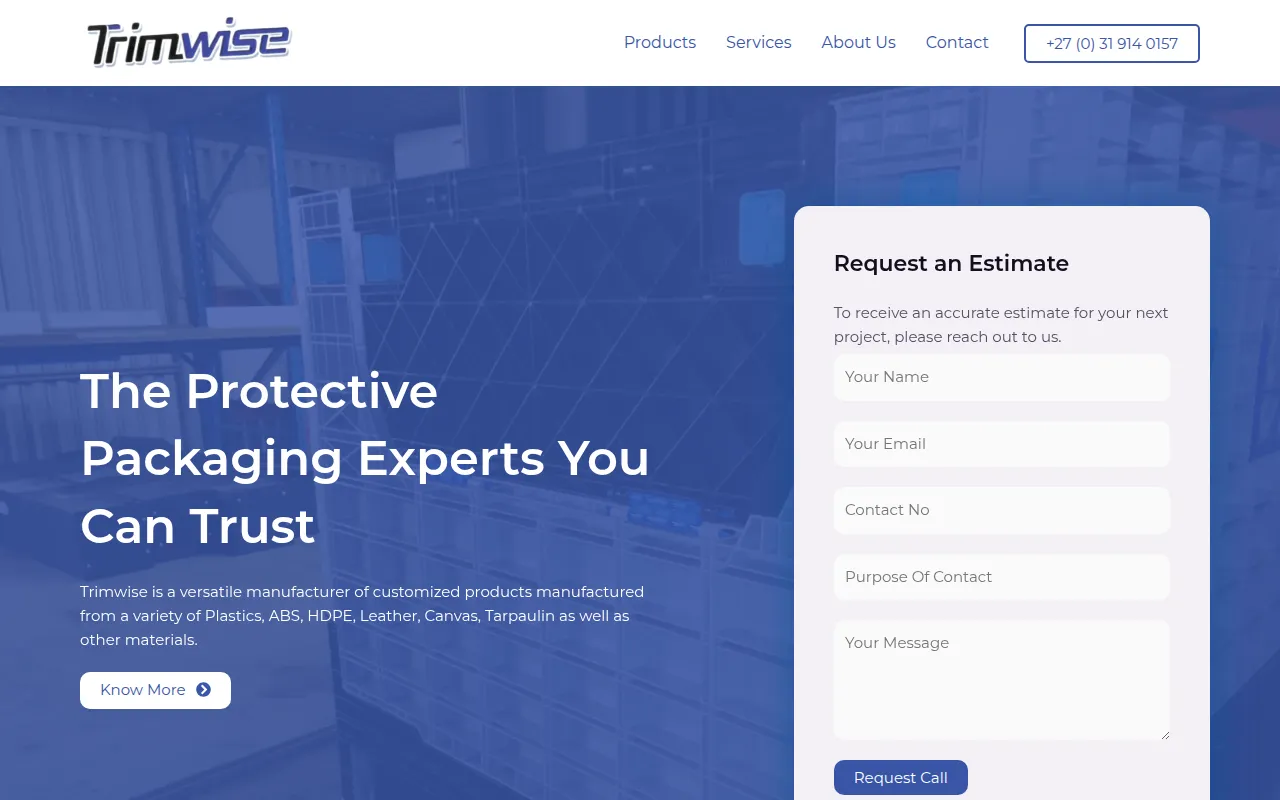 TrimWise — Industrial Manufacturing Catalog