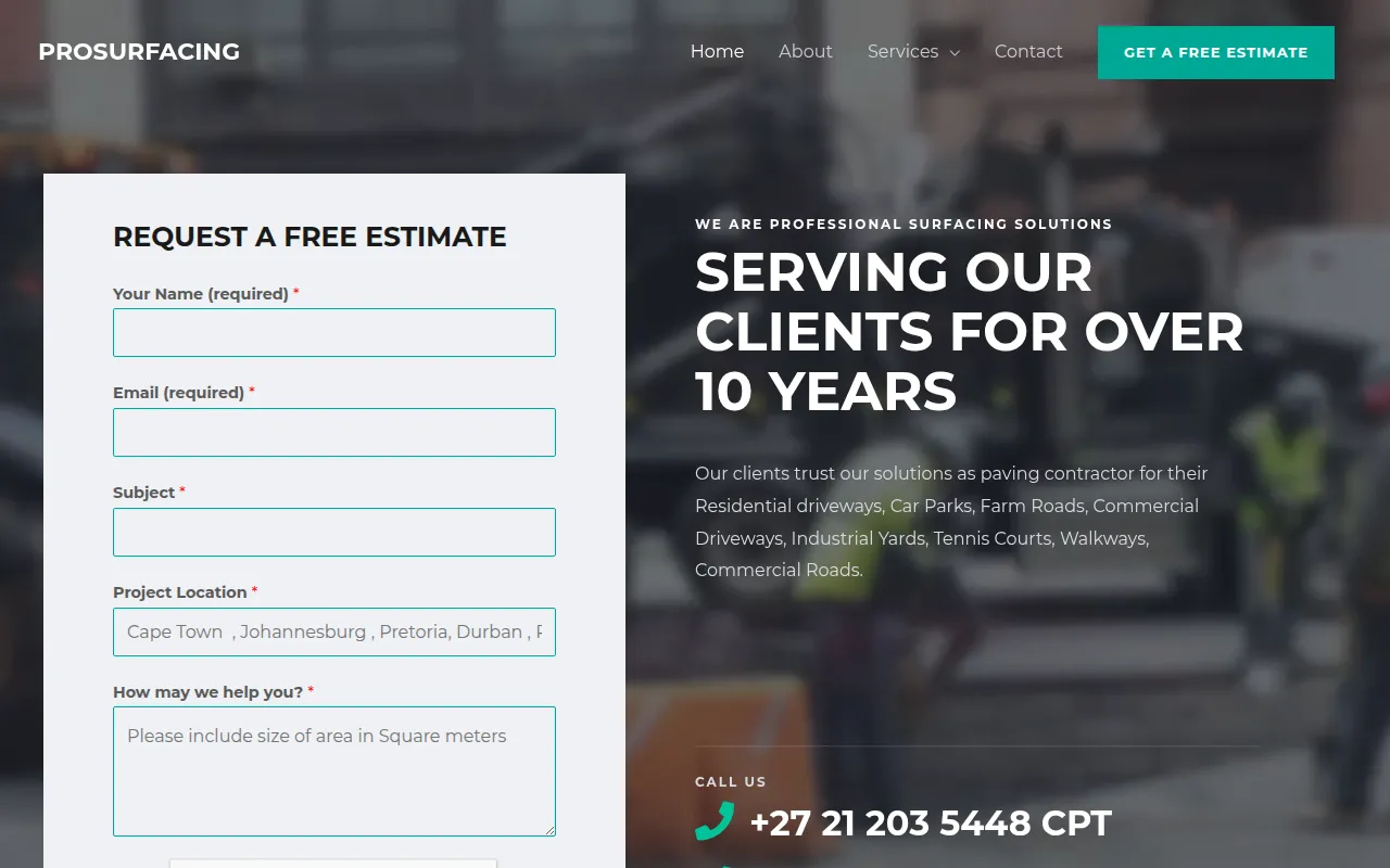 Pro Surfacing — Civil Engineering & Infrastructure Hub